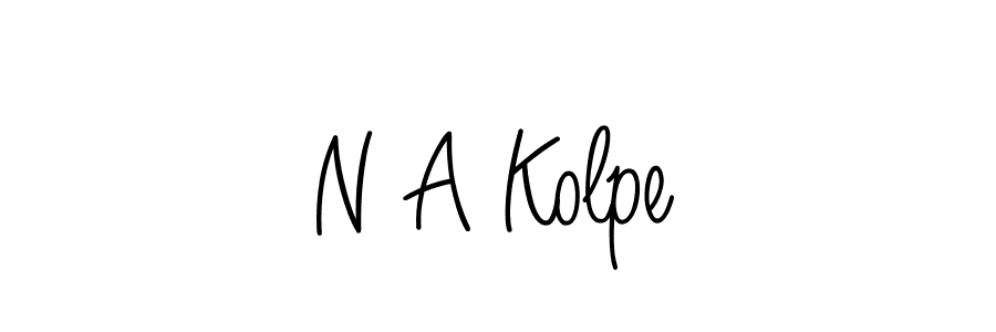 Make a beautiful signature design for name N A Kolpe. Use this online signature maker to create a handwritten signature for free. N A Kolpe signature style 5 images and pictures png