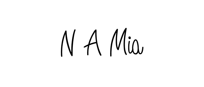 How to make N A Mia signature? Angelique-Rose-font-FFP is a professional autograph style. Create handwritten signature for N A Mia name. N A Mia signature style 5 images and pictures png