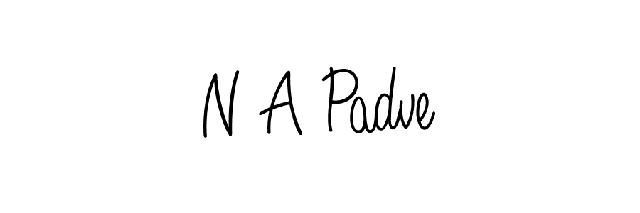 You should practise on your own different ways (Angelique-Rose-font-FFP) to write your name (N A Padve) in signature. don't let someone else do it for you. N A Padve signature style 5 images and pictures png