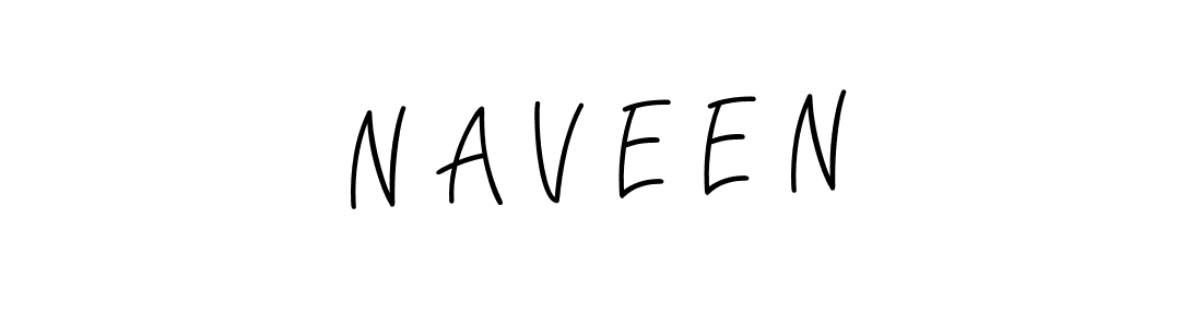Create a beautiful signature design for name N A V E E N. With this signature (Angelique-Rose-font-FFP) fonts, you can make a handwritten signature for free. N A V E E N signature style 5 images and pictures png