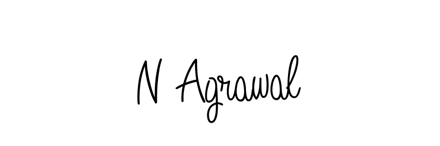 Design your own signature with our free online signature maker. With this signature software, you can create a handwritten (Angelique-Rose-font-FFP) signature for name N Agrawal. N Agrawal signature style 5 images and pictures png