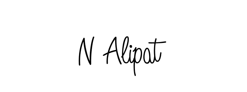 How to make N Alipat name signature. Use Angelique-Rose-font-FFP style for creating short signs online. This is the latest handwritten sign. N Alipat signature style 5 images and pictures png