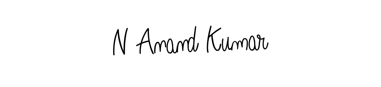 The best way (Angelique-Rose-font-FFP) to make a short signature is to pick only two or three words in your name. The name N Anand Kumar include a total of six letters. For converting this name. N Anand Kumar signature style 5 images and pictures png
