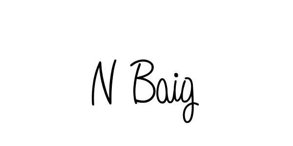 How to Draw N Baig signature style? Angelique-Rose-font-FFP is a latest design signature styles for name N Baig. N Baig signature style 5 images and pictures png