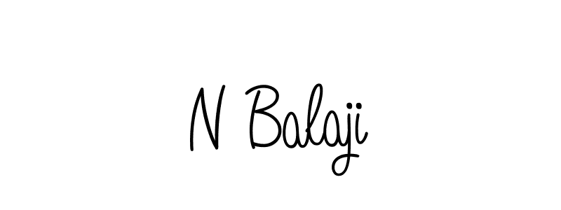 N Balaji stylish signature style. Best Handwritten Sign (Angelique-Rose-font-FFP) for my name. Handwritten Signature Collection Ideas for my name N Balaji. N Balaji signature style 5 images and pictures png