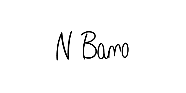 Design your own signature with our free online signature maker. With this signature software, you can create a handwritten (Angelique-Rose-font-FFP) signature for name N Bano. N Bano signature style 5 images and pictures png