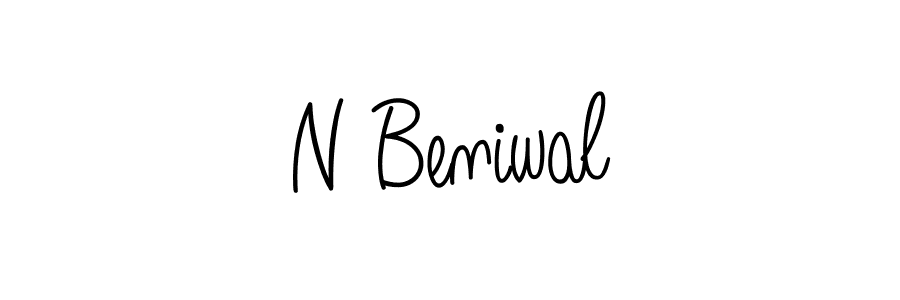 Also we have N Beniwal name is the best signature style. Create professional handwritten signature collection using Angelique-Rose-font-FFP autograph style. N Beniwal signature style 5 images and pictures png