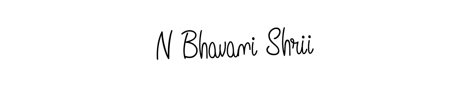 Create a beautiful signature design for name N Bhavani Shrii. With this signature (Angelique-Rose-font-FFP) fonts, you can make a handwritten signature for free. N Bhavani Shrii signature style 5 images and pictures png