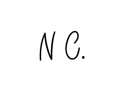 How to make N C. name signature. Use Angelique-Rose-font-FFP style for creating short signs online. This is the latest handwritten sign. N C. signature style 5 images and pictures png