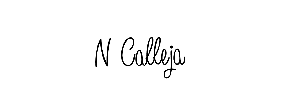 Make a beautiful signature design for name N Calleja. With this signature (Angelique-Rose-font-FFP) style, you can create a handwritten signature for free. N Calleja signature style 5 images and pictures png