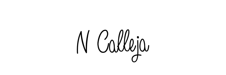 Make a beautiful signature design for name N Calleja. With this signature (Angelique-Rose-font-FFP) style, you can create a handwritten signature for free. N Calleja signature style 5 images and pictures png