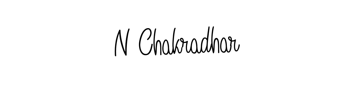 How to make N Chakradhar name signature. Use Angelique-Rose-font-FFP style for creating short signs online. This is the latest handwritten sign. N Chakradhar signature style 5 images and pictures png