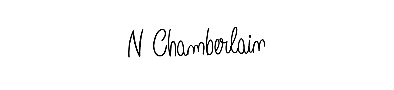 The best way (Angelique-Rose-font-FFP) to make a short signature is to pick only two or three words in your name. The name N Chamberlain include a total of six letters. For converting this name. N Chamberlain signature style 5 images and pictures png