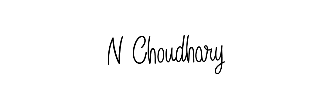 Create a beautiful signature design for name N Choudhary. With this signature (Angelique-Rose-font-FFP) fonts, you can make a handwritten signature for free. N Choudhary signature style 5 images and pictures png