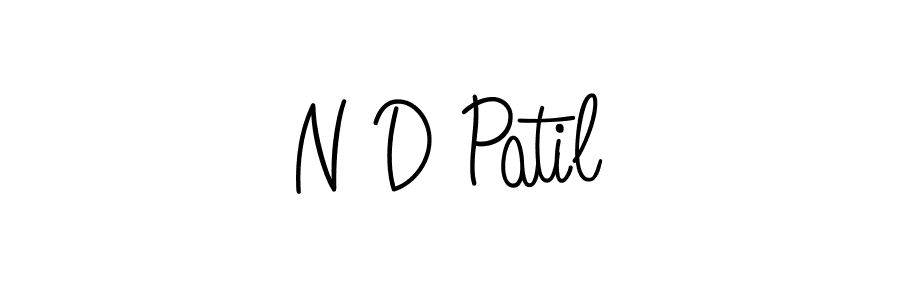 Create a beautiful signature design for name N D Patil. With this signature (Angelique-Rose-font-FFP) fonts, you can make a handwritten signature for free. N D Patil signature style 5 images and pictures png