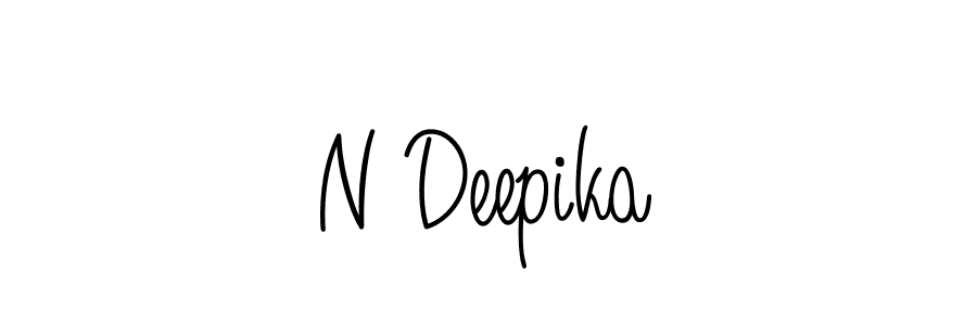 How to make N Deepika signature? Angelique-Rose-font-FFP is a professional autograph style. Create handwritten signature for N Deepika name. N Deepika signature style 5 images and pictures png