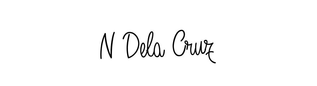 N Dela Cruz stylish signature style. Best Handwritten Sign (Angelique-Rose-font-FFP) for my name. Handwritten Signature Collection Ideas for my name N Dela Cruz. N Dela Cruz signature style 5 images and pictures png