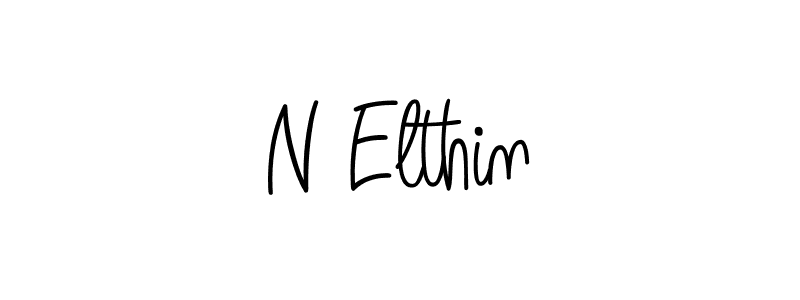 Make a beautiful signature design for name N Elthin. With this signature (Angelique-Rose-font-FFP) style, you can create a handwritten signature for free. N Elthin signature style 5 images and pictures png