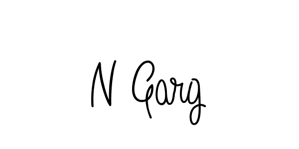 How to make N Garg name signature. Use Angelique-Rose-font-FFP style for creating short signs online. This is the latest handwritten sign. N Garg signature style 5 images and pictures png