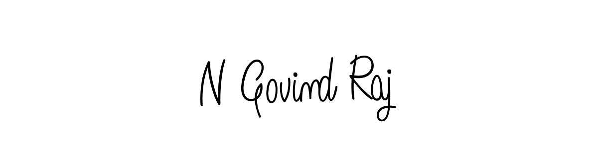 Use a signature maker to create a handwritten signature online. With this signature software, you can design (Angelique-Rose-font-FFP) your own signature for name N Govind Raj. N Govind Raj signature style 5 images and pictures png