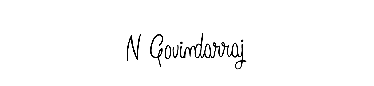 How to make N Govindarraj name signature. Use Angelique-Rose-font-FFP style for creating short signs online. This is the latest handwritten sign. N Govindarraj signature style 5 images and pictures png