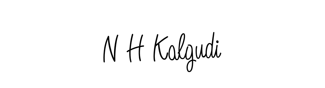 Create a beautiful signature design for name N H Kalgudi. With this signature (Angelique-Rose-font-FFP) fonts, you can make a handwritten signature for free. N H Kalgudi signature style 5 images and pictures png