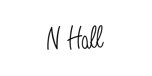 Create a beautiful signature design for name N Hall. With this signature (Angelique-Rose-font-FFP) fonts, you can make a handwritten signature for free. N Hall signature style 5 images and pictures png