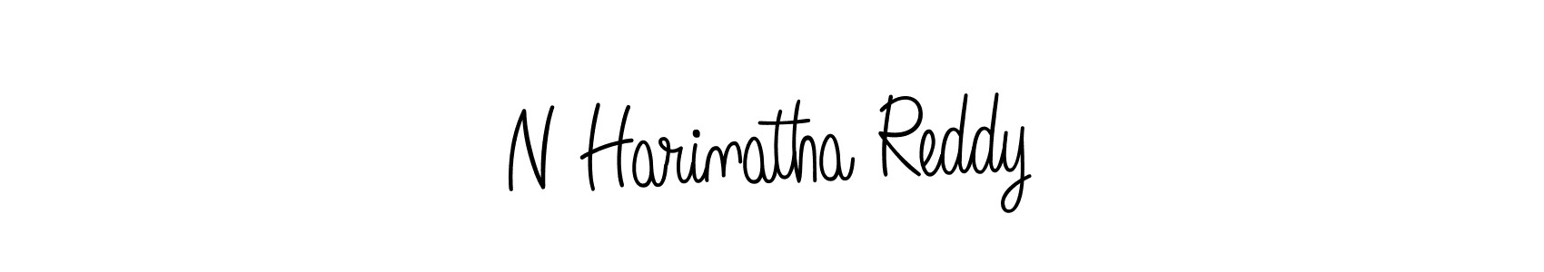 Use a signature maker to create a handwritten signature online. With this signature software, you can design (Angelique-Rose-font-FFP) your own signature for name N Harinatha Reddy. N Harinatha Reddy signature style 5 images and pictures png