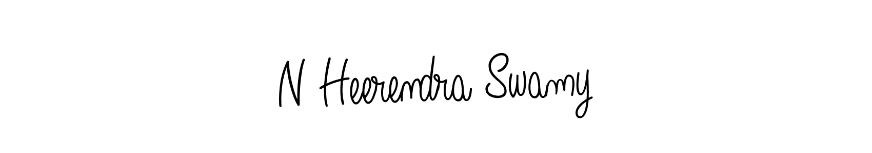 Use a signature maker to create a handwritten signature online. With this signature software, you can design (Angelique-Rose-font-FFP) your own signature for name N Heerendra Swamy. N Heerendra Swamy signature style 5 images and pictures png