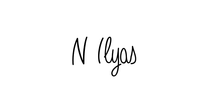 Use a signature maker to create a handwritten signature online. With this signature software, you can design (Angelique-Rose-font-FFP) your own signature for name N Ilyas. N Ilyas signature style 5 images and pictures png