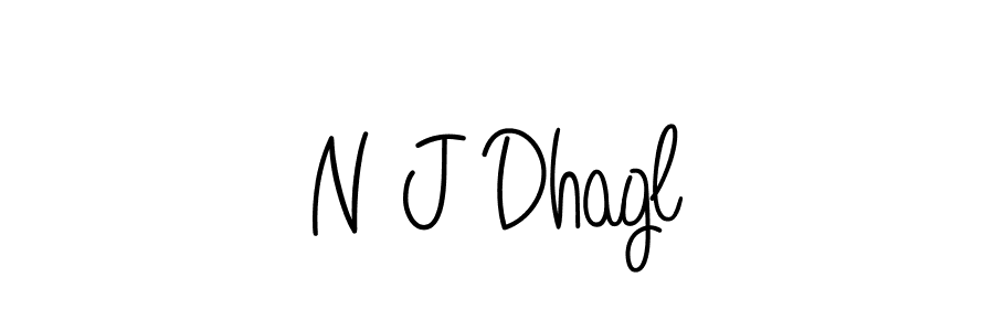 Create a beautiful signature design for name N J Dhagl. With this signature (Angelique-Rose-font-FFP) fonts, you can make a handwritten signature for free. N J Dhagl signature style 5 images and pictures png