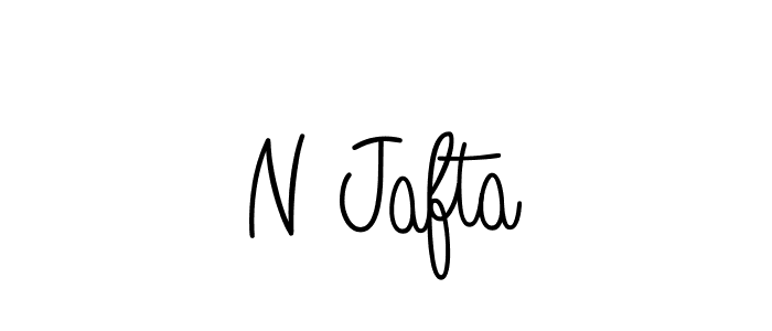 Use a signature maker to create a handwritten signature online. With this signature software, you can design (Angelique-Rose-font-FFP) your own signature for name N Jafta. N Jafta signature style 5 images and pictures png