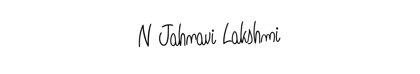 Design your own signature with our free online signature maker. With this signature software, you can create a handwritten (Angelique-Rose-font-FFP) signature for name N Jahnavi Lakshmi. N Jahnavi Lakshmi signature style 5 images and pictures png