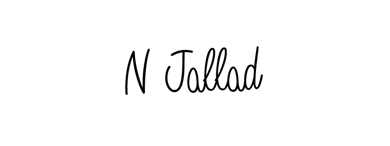 The best way (Angelique-Rose-font-FFP) to make a short signature is to pick only two or three words in your name. The name N Jallad include a total of six letters. For converting this name. N Jallad signature style 5 images and pictures png