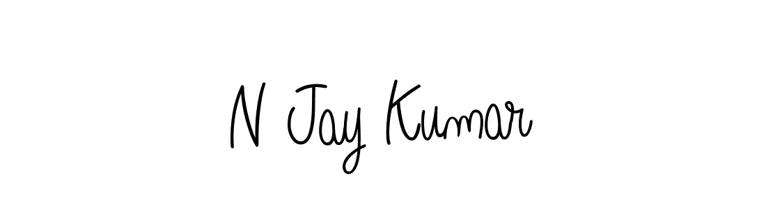 Make a beautiful signature design for name N Jay Kumar. With this signature (Angelique-Rose-font-FFP) style, you can create a handwritten signature for free. N Jay Kumar signature style 5 images and pictures png