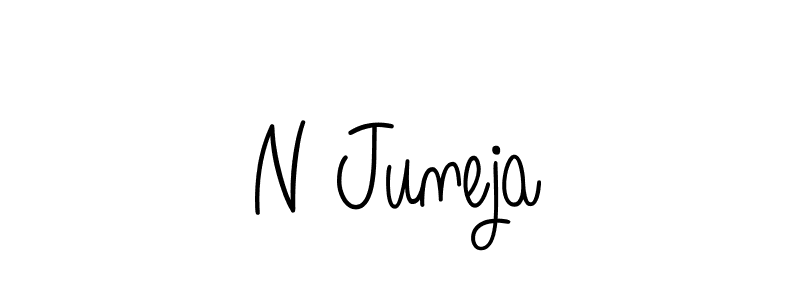 Also we have N Juneja name is the best signature style. Create professional handwritten signature collection using Angelique-Rose-font-FFP autograph style. N Juneja signature style 5 images and pictures png