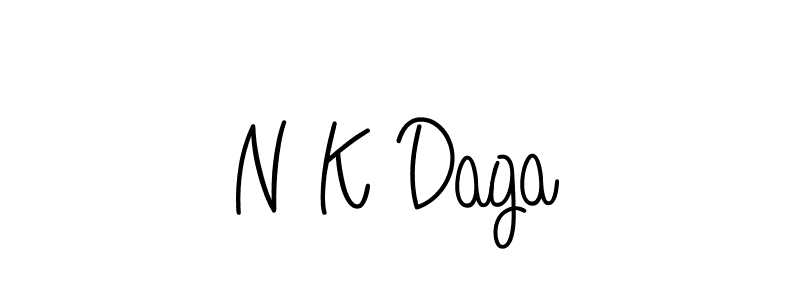 Create a beautiful signature design for name N K Daga. With this signature (Angelique-Rose-font-FFP) fonts, you can make a handwritten signature for free. N K Daga signature style 5 images and pictures png