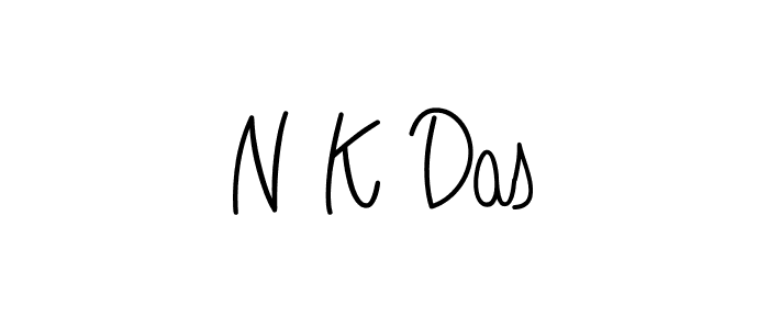 How to make N K Das name signature. Use Angelique-Rose-font-FFP style for creating short signs online. This is the latest handwritten sign. N K Das signature style 5 images and pictures png