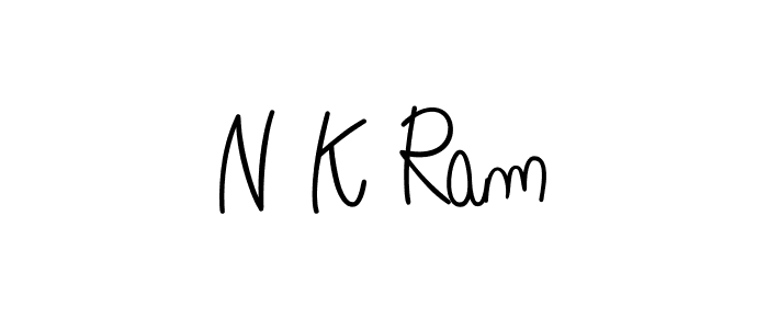 You should practise on your own different ways (Angelique-Rose-font-FFP) to write your name (N K Ram) in signature. don't let someone else do it for you. N K Ram signature style 5 images and pictures png