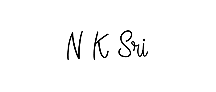 Create a beautiful signature design for name N K Sri. With this signature (Angelique-Rose-font-FFP) fonts, you can make a handwritten signature for free. N K Sri signature style 5 images and pictures png