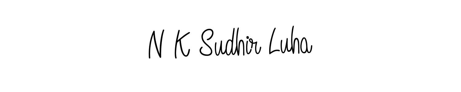 How to Draw N K Sudhir Luha signature style? Angelique-Rose-font-FFP is a latest design signature styles for name N K Sudhir Luha. N K Sudhir Luha signature style 5 images and pictures png