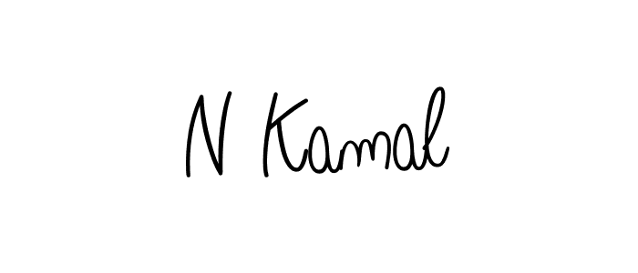 Use a signature maker to create a handwritten signature online. With this signature software, you can design (Angelique-Rose-font-FFP) your own signature for name N Kamal. N Kamal signature style 5 images and pictures png