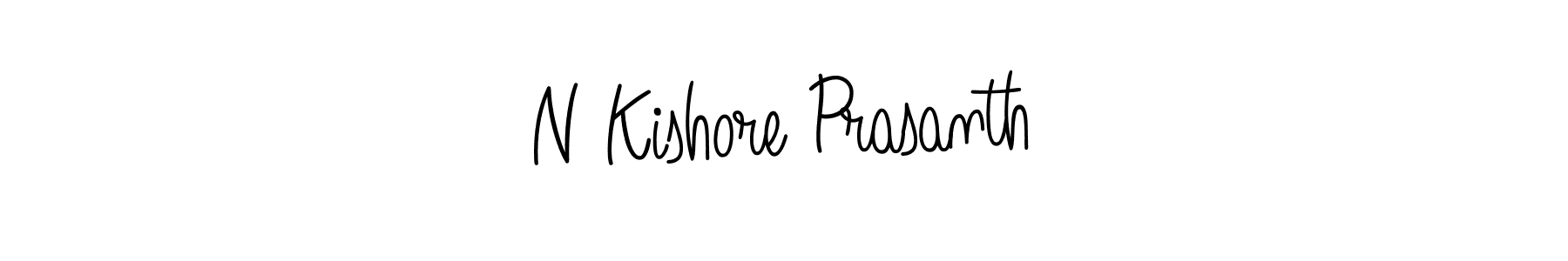 Make a beautiful signature design for name N Kishore Prasanth. With this signature (Angelique-Rose-font-FFP) style, you can create a handwritten signature for free. N Kishore Prasanth signature style 5 images and pictures png