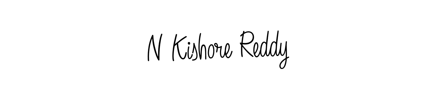 Also we have N Kishore Reddy name is the best signature style. Create professional handwritten signature collection using Angelique-Rose-font-FFP autograph style. N Kishore Reddy signature style 5 images and pictures png