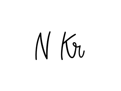 Design your own signature with our free online signature maker. With this signature software, you can create a handwritten (Angelique-Rose-font-FFP) signature for name N Kr. N Kr signature style 5 images and pictures png