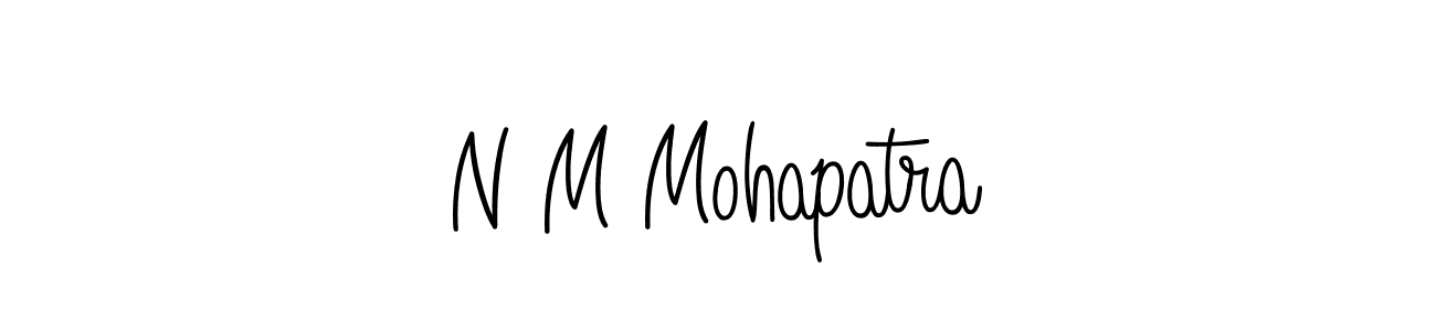How to make N M Mohapatra name signature. Use Angelique-Rose-font-FFP style for creating short signs online. This is the latest handwritten sign. N M Mohapatra signature style 5 images and pictures png
