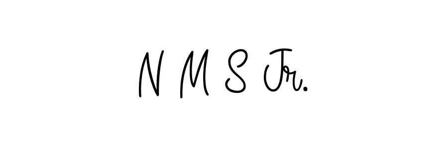 The best way (Angelique-Rose-font-FFP) to make a short signature is to pick only two or three words in your name. The name N M S Jr. include a total of six letters. For converting this name. N M S Jr. signature style 5 images and pictures png