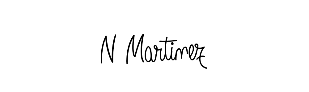 The best way (Angelique-Rose-font-FFP) to make a short signature is to pick only two or three words in your name. The name N Martinez include a total of six letters. For converting this name. N Martinez signature style 5 images and pictures png