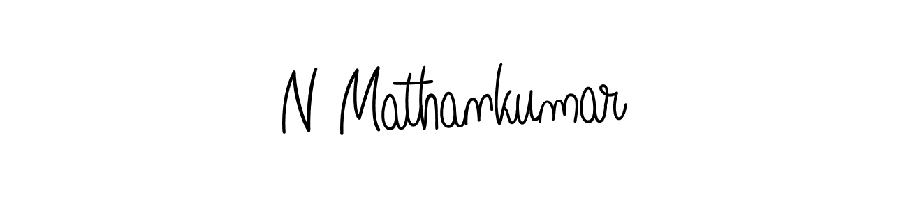 Create a beautiful signature design for name N Mathankumar. With this signature (Angelique-Rose-font-FFP) fonts, you can make a handwritten signature for free. N Mathankumar signature style 5 images and pictures png