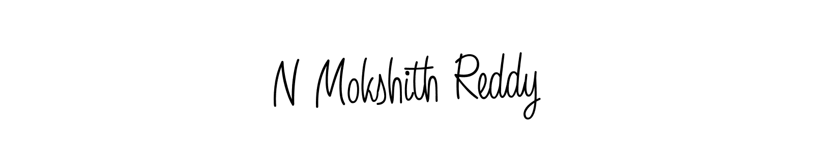 How to make N Mokshith Reddy name signature. Use Angelique-Rose-font-FFP style for creating short signs online. This is the latest handwritten sign. N Mokshith Reddy signature style 5 images and pictures png